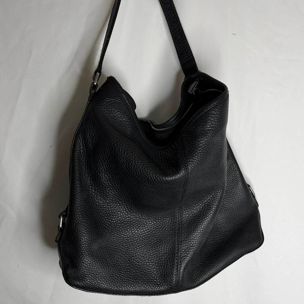 Cole Haan Elegant Black Leather Hobo Bag - Picture 6 of 9